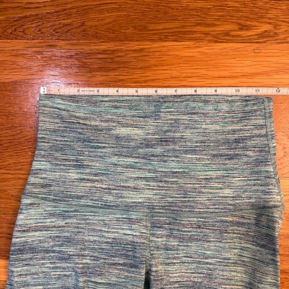 Lululemon Wunder Under Crop (Hi-Rise) Space Dye Camo Alberta Lake Fresh Teal - 4 - Picture 3 of 7